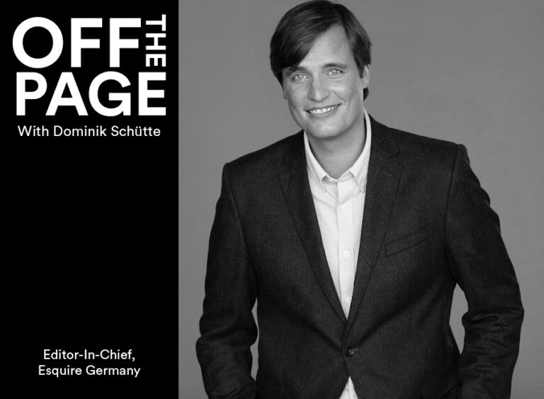 Off the Page with Dominik Schütte, Editor-in-Chief of Esquire Germany