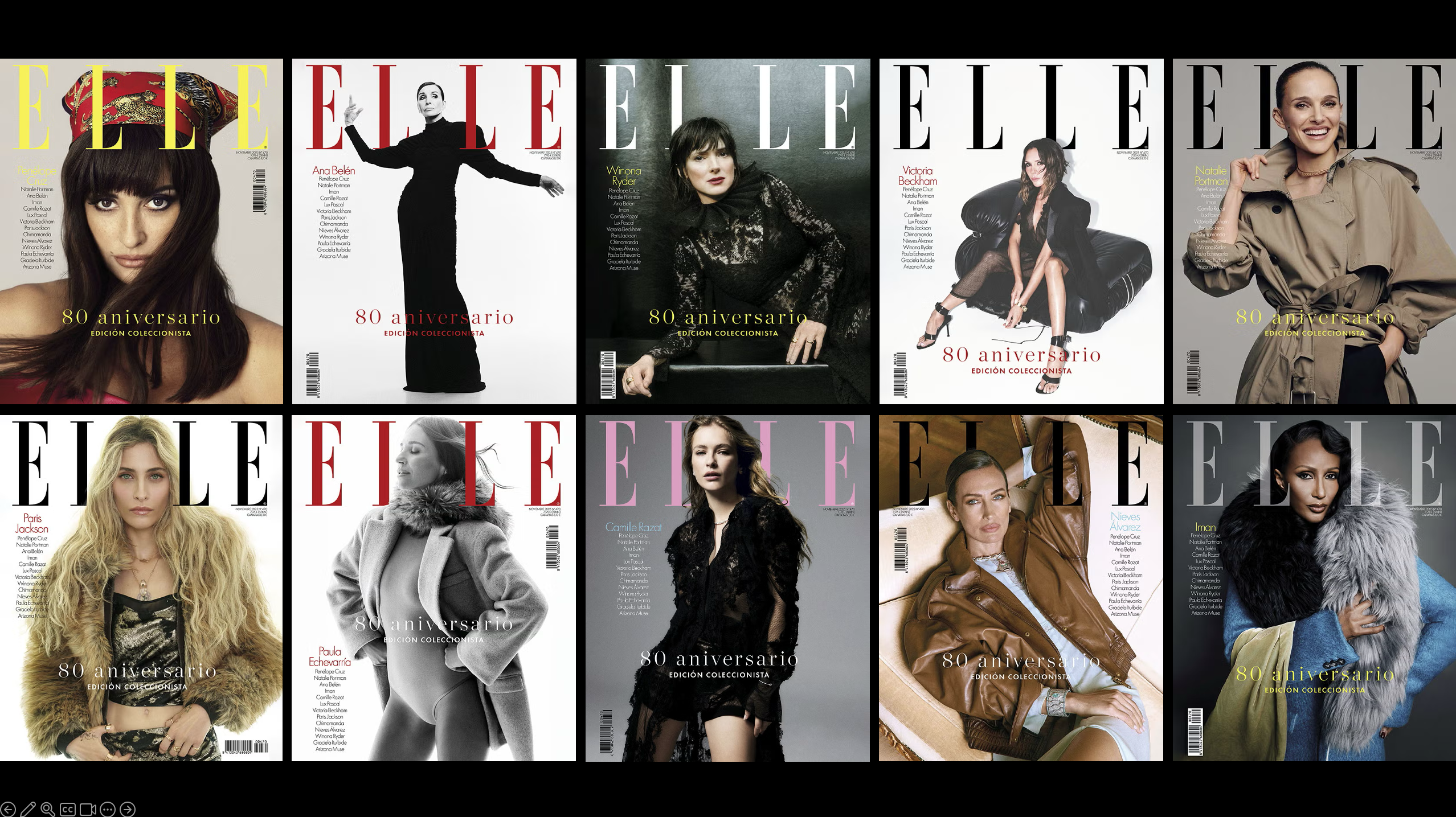 女性情報誌 ELLE Spain Magazine November 2023 Penélope Cruz covers Elle Spain November 2025 by Xavi Gordo